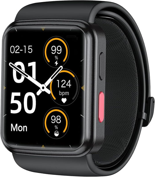 Smart Blood Pressure Monitor Watch with Inflatable Cuff- Accurate Health Tracking, Wrist BP Monitor, Blood Oxygen Monitoring and Heart Rate, Long Battery Life, Compatible with iOS and Android