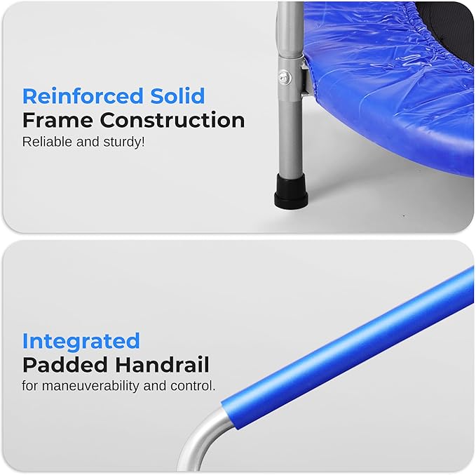 SereneLife 36"/40" Foldable Mini Trampoline - Compact Fitness 150/220 lbs