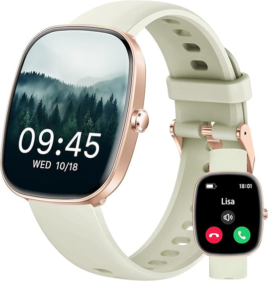 Smart Watch for Men Women Make/Answer Calls,1.83"Fitness Tracker with Sleep Tracker/Blood Pressure/Heart Rate Monitor,Pedometer,100+ Sport Modes,IP68 Waterproof,350 Mah, Compatible with Android&iPhone