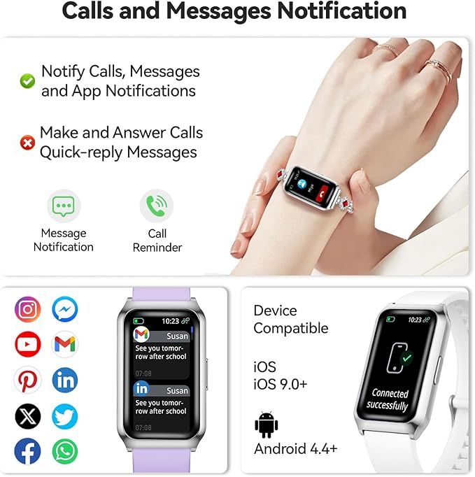 Smart Watches for Women,Fitness Tracker Watches with Sleep Monitor/Heart Rate/Blood Oxygen,IP68 Waterproof FitnessTracker with Long Battery Life,Excellent Appearance Design for Android/iOS Phones