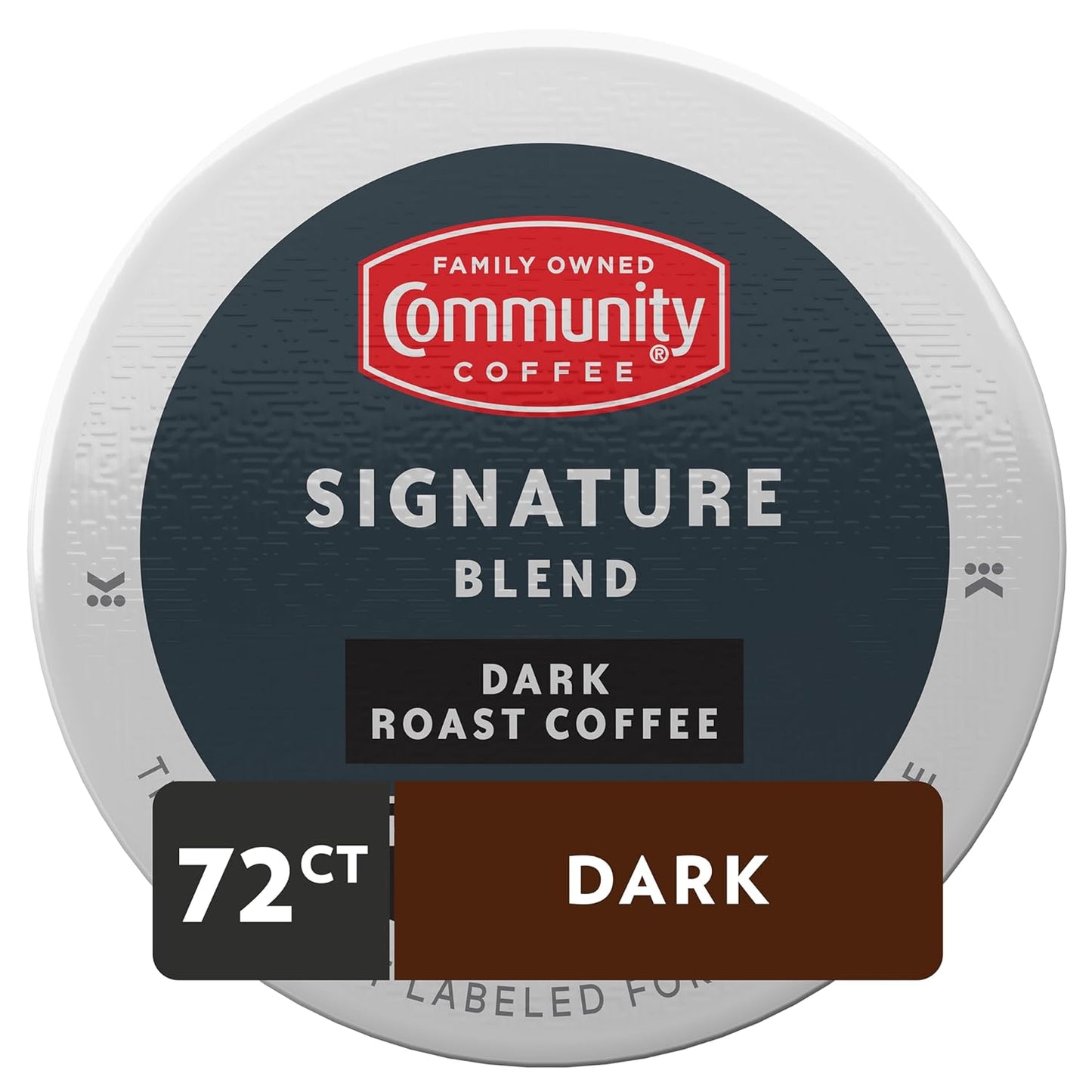 Community Coffee Signature Blend 72 Count Coffee Pods, Dark Roast, Compatible with Keurig 2.0 K-Cup Brewers, 12 Count (Pack of 6)