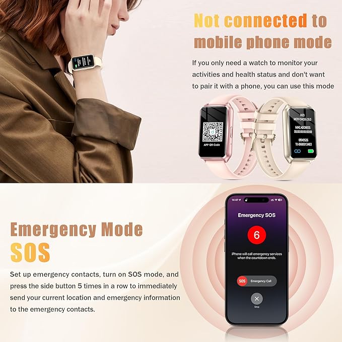 Smart Watch with Fitness Tracker, 1.57-Inch Display, Answer Calls, Sleep Monitor, IP68 Water Resistant (Gold)
