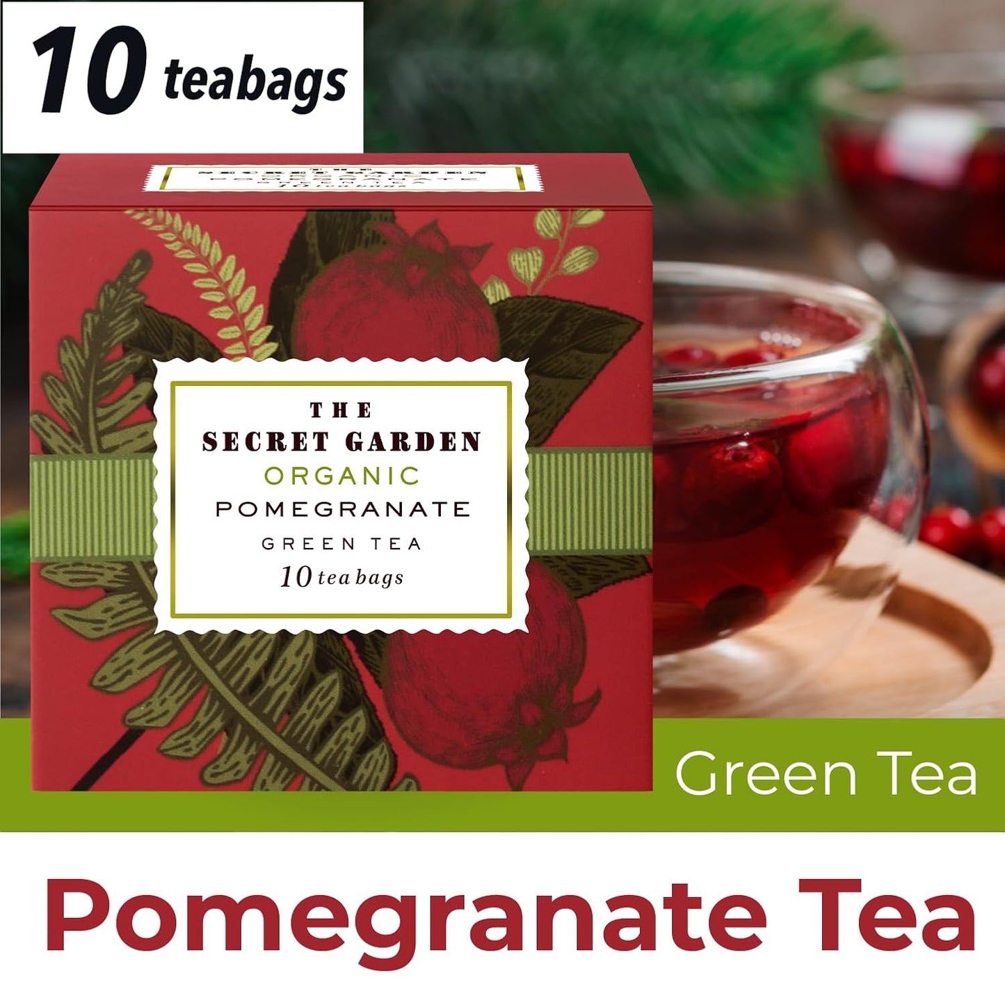 Premium Organic Holiday Tea Bag Sampler Gift Box - 90 Bags 9 Exotic Flavors Herbal Orange Spice, Mango, Earl Grey, Pomegranate, Peach, Green, Ginger Peach, Lemon Ginger, Acai Berry
