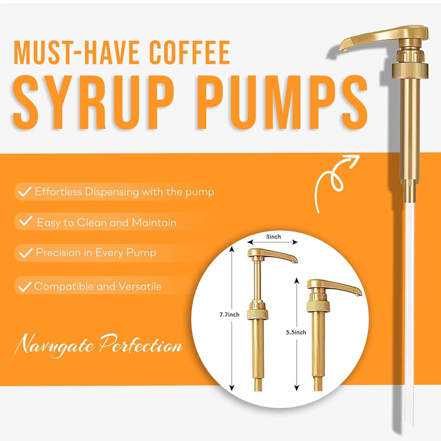 Jimoco® Syrup Pump Dispenser + Torani® Salted Honey Butter Syrup, 25.4 oz - Coffee Syrup Pump & Flavoring Bundle