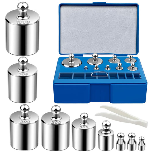 UCEC Calibration Weights for Digital Scale, Scale Weights Calibration Weights Kit, 1g 2g 5g 10g 20g Gram Weight Set with Storage Box and Tweezer