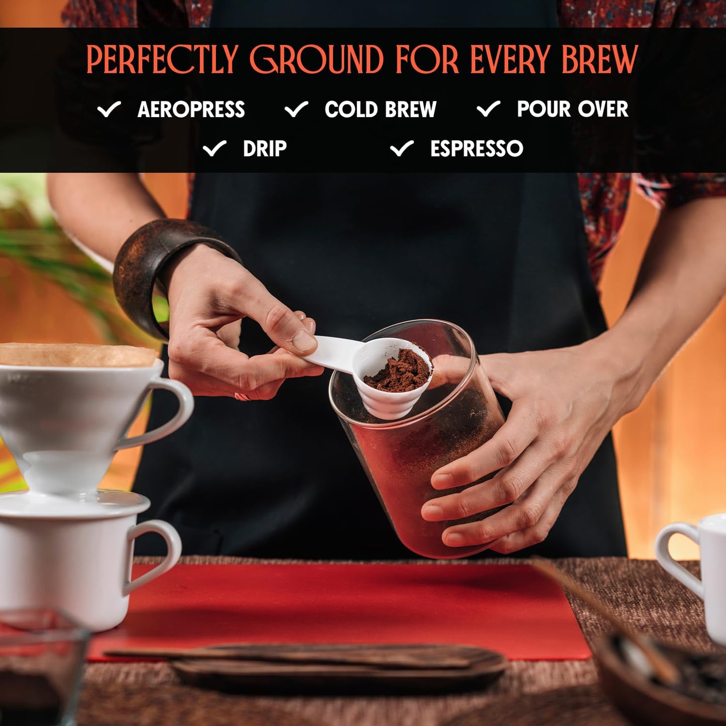 Colombia Ground Coffee, Single Origin Medium-Light Roast Coffee with Lemongrass, Tangerine & Floral Aromatic Notes, Colombian Specialty 12oz Bag, Suitable for Coffee Enthusiasts