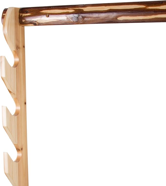 Rush Creek Creations Indoor 5 Rifle/Shotgun Wall Storage Display Rack - Convenient Easy Assembly