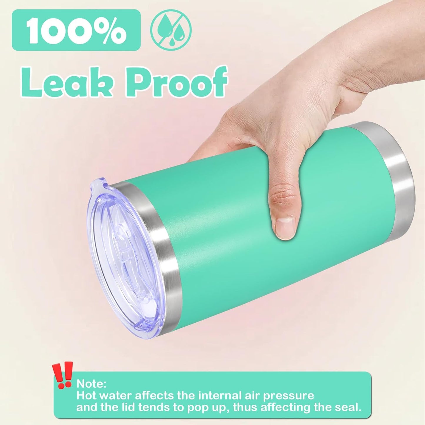 20oz Tumbler Bulk Stainless Steel Tumbler Cup with Lid Vacuum Insulated Double Wall Travel Mug, Durable Powder Coated Travel Coffee Tumbler Mug for Hot & Cold Drinks, Light Blue,12 Pack