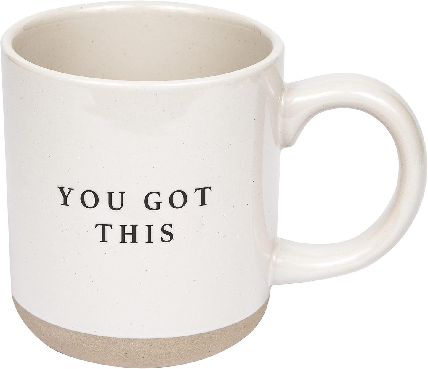 Sweet Water Decor Stoneware Coffee Mugs | Novelty Coffee Mugs | 14oz Stoneware Coffee Cup | Microwave & Dishwasher Safe | Motivational Coffee Mug | Birthday Gift (You Got This)