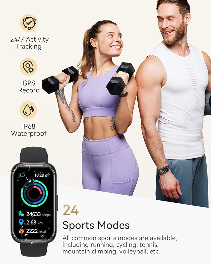 RUXINGX Fitness Watches for Women/Men, 20+ Sport Modes Fitness Tracker, Smart Watches for Women/Men with Steps/Calories Burned/Distance Tracker, Android Smart Watch for Phones