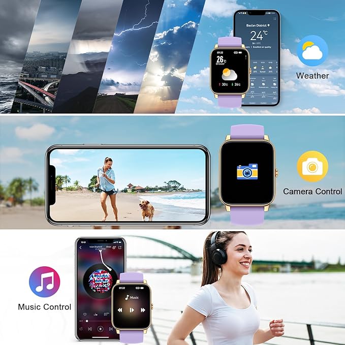 Smart Watch for Women Fitness Tracker: Smart Watches for Women Digital Mens Watches Make/Answer Call Waterproof Running Smartwatch Android Phone iPhone Samsung Compatible Heart Rate Monitor