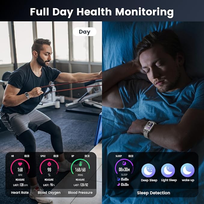 Smartwatch for Men Fitness Tracker Watch: Smart Watch with Answer/Make Call Heart Rate Blood Pressure Sleep Monitor Step Counter 100+ Sports Modes Waterproof 1.57" Activity Trackers for Android iOS