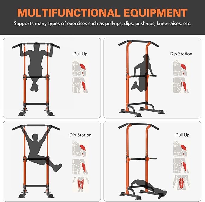 soges Power Tower Pull Up Bar Station