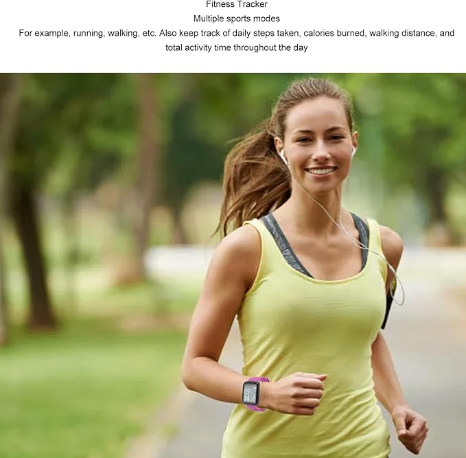 Smart Watch Fitness with Monitor Sleep, Sports Modes Activity Step Calorie Counter, IP65 Waterproof for Andriod iOS Women Men (Pu rple)