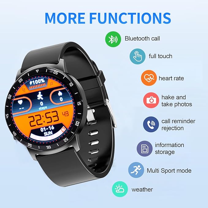 Smart Watch with Earbuds, 2 in 1 Sports Watch with Wireless Earphones, 1.39" IPS Large Touch-Screen IP67 Waterproof Rugged Fitness Tracker (Answer/Calls) Smartwatch (Black)