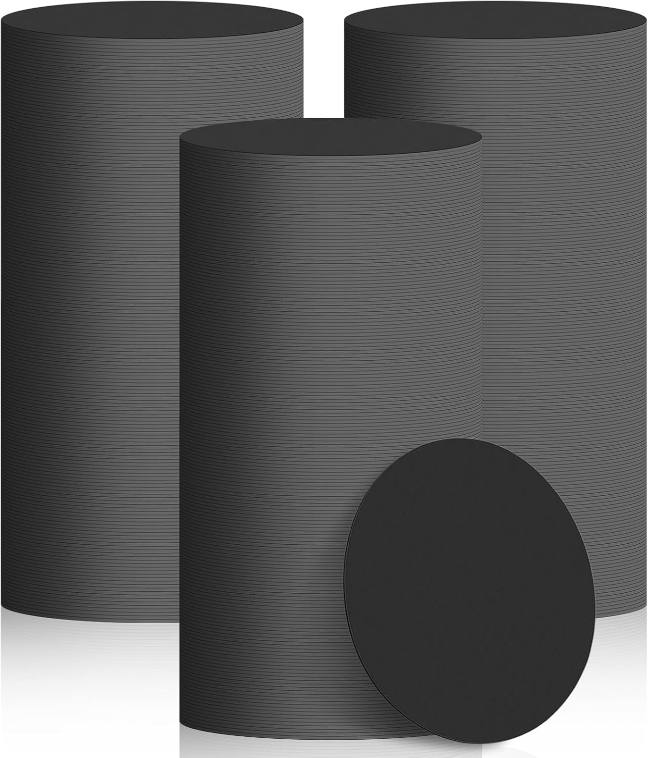 TaoBary 600 Pcs Disposable Paper Coasters Bulk 1MM, 4 Inch Round Cardboard Coasters Blank for Bar Drinks DIY Crafts Arts Wedding (Black)