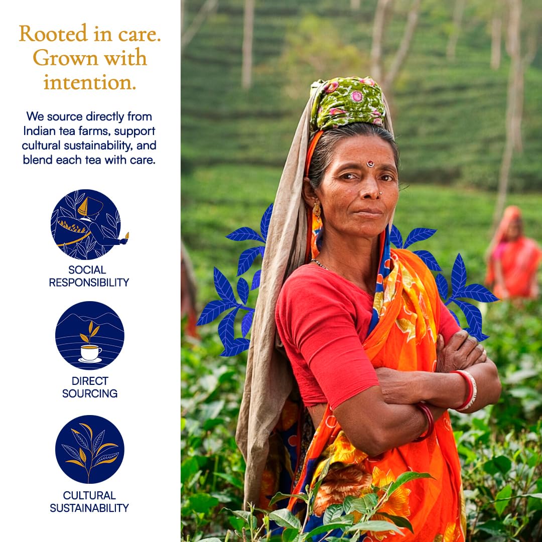 Herbs & Kettles Blue Chai Boba Kit | Butterfly Pea Flower Chai with Ginger, Cardamom, Cloves & Cinnamon + Chewy Tapioca Pearls | Complete DIY Caffeine-Free Bubble Tea Kit with Reusable Straws |