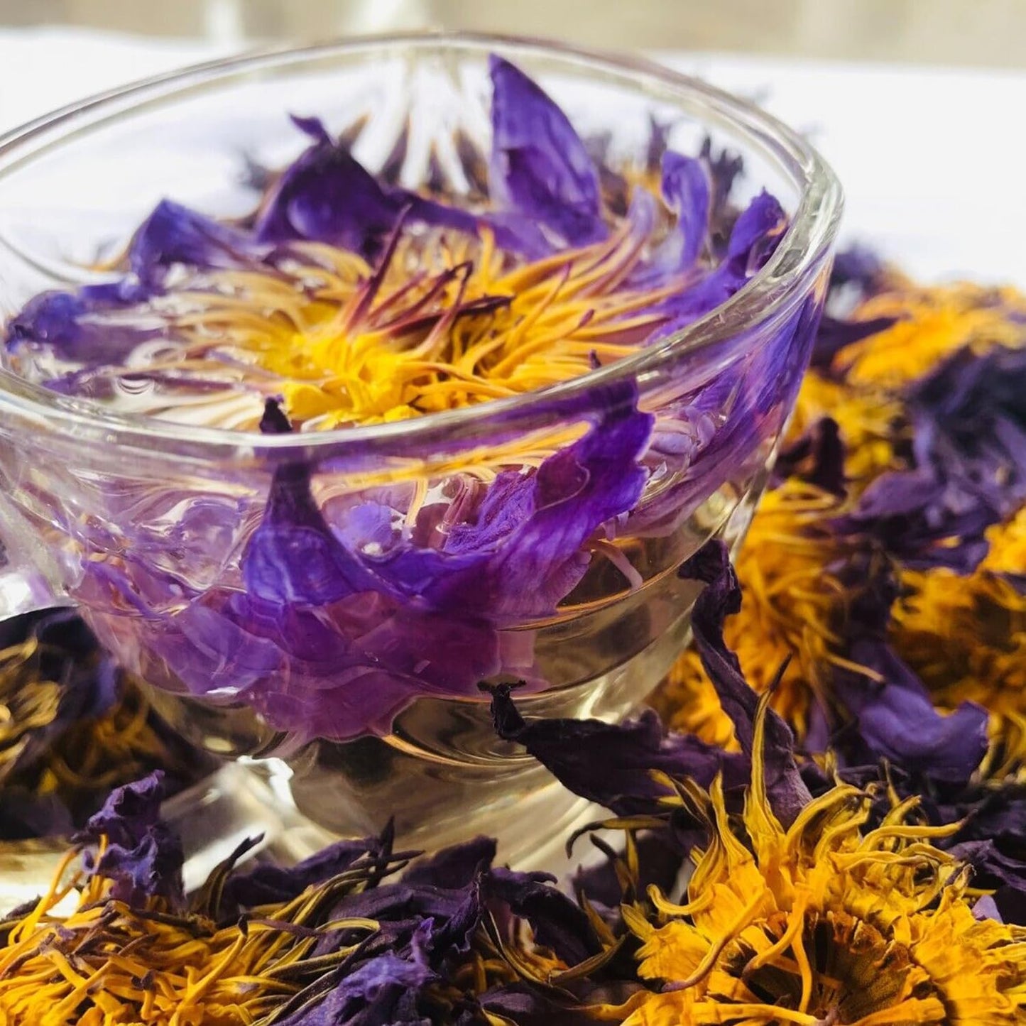 Premium Whole Dried Flower Tea - Natural Loose Leaf Tea Non GMO Caffeine Free Sleepytime Herbal Tea – Excellent Source of Antioxidants - 30 grams