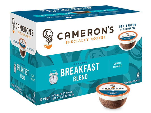 Cameron's Coffee Single Serve Pods, Breakfast Blend, 12 Count (Pack of 6)