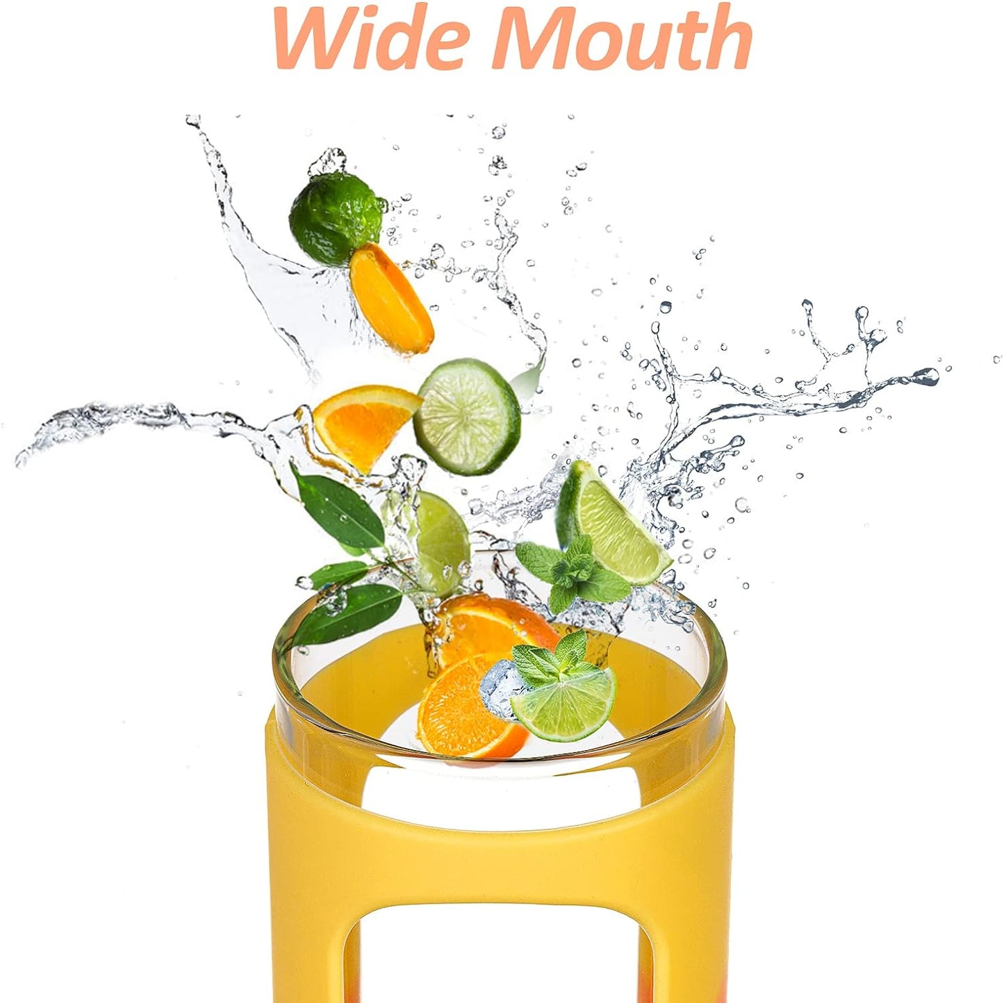 Kodrine 20oz Glass Tumbler with Straw and Lid, Iced Coffee Cups with Bamboo Lids, Glass Cups for Cold Drinks, Smoothie Cup with Silicone Sleeve for Travel, Work, BPA FREE-Olive