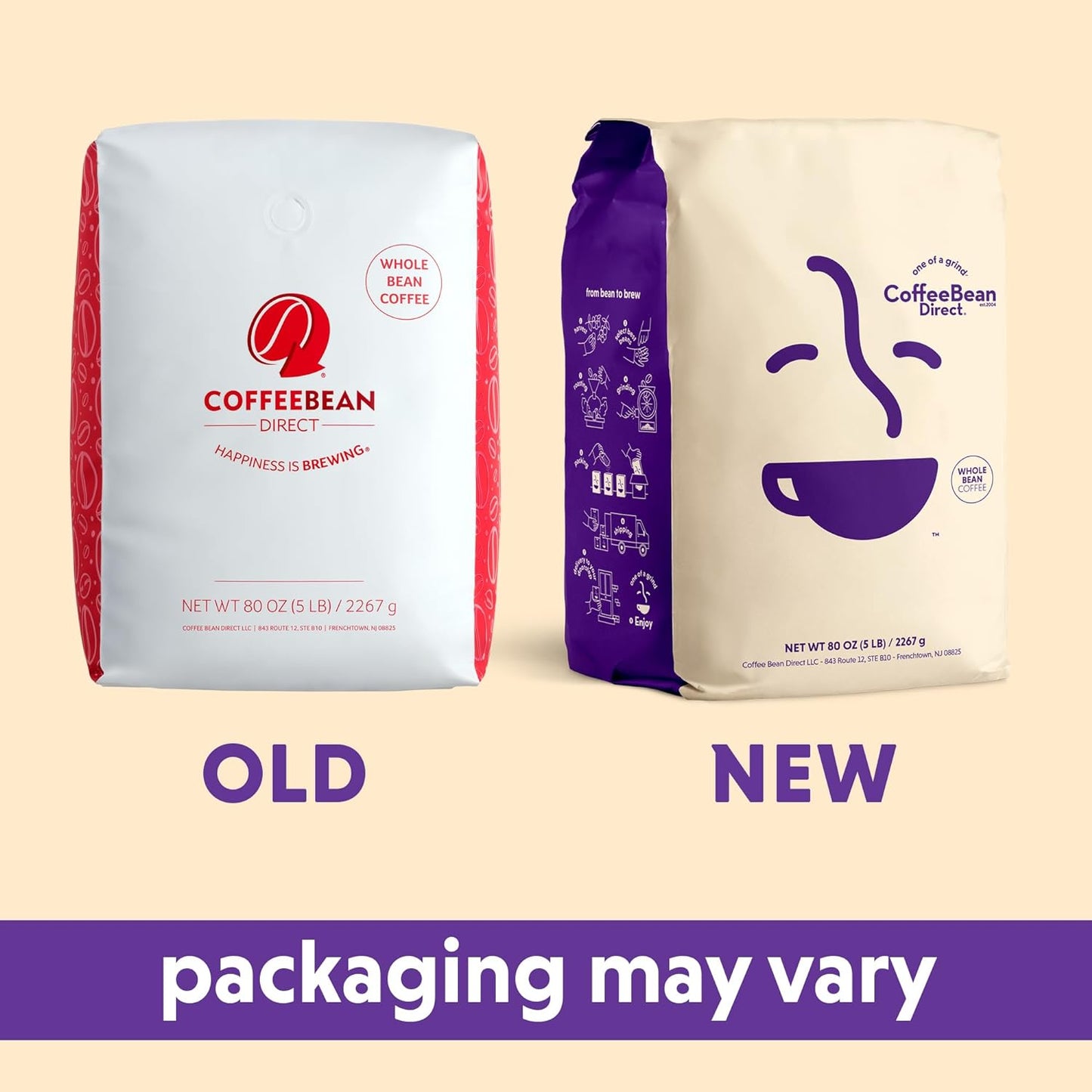 Coffee Bean Direct Chocolate Raspberry Flavored, Whole Bean Coffee, 5 Pound Bag (Pack of 1)