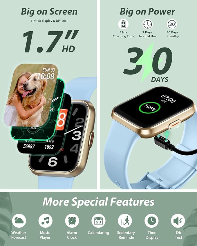 Smart Watch for Men Women(Call Receive/Dial), Alexa Built-in, 1.8" Touch Screen Fitness Tracker with Heart Rate Sleep Tracking, 100 Sports Modes, 5ATM Waterproof Smartwatch for Android iPhone