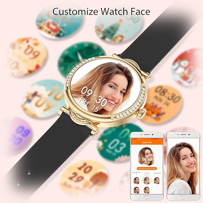 Smart Watches for Women (Answer/Make Calls), Fitness Watch with Heart Rate, Blood Oxygen, Sleep Tracker, Step Tracker, IP68 Waterproof Fitness Tracker, Smart Watch for Women for iPhone & Android