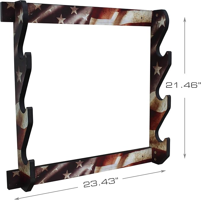 Rush Creek Creations | Indoor Gun Rack for up to 3 Rifles or Shotguns, Premium Wood Construction with Scratch-Resistant Finish Gun Storage for Firearms, Alternative for Gun Safe for Rifles and Pistols