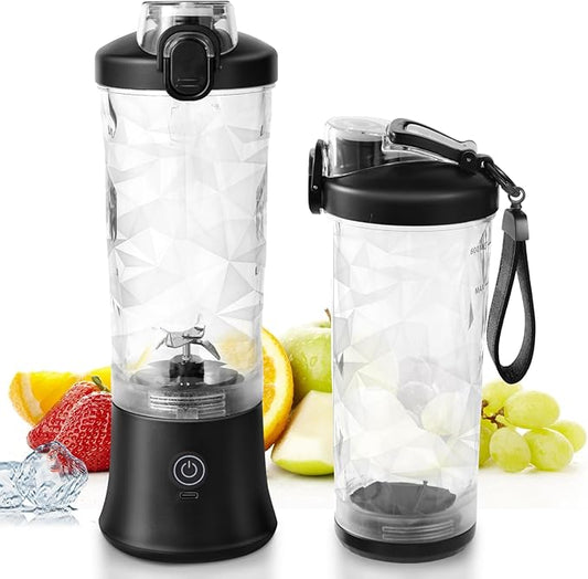 Small Personal Portable Blender for Smoothies and Protein Shakes, Smoothie Blender for Kitchen with 600ml Mixer Bottle Shaker for Home Gym, Kitchen Gadgets Juicer Machines for Fruit and Vegetable