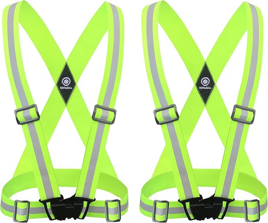 Safety Straps Reflective Vest for Running Hi Vis Suspenders Reflective for Men Women Safety Vests Strap Fully Adjustable