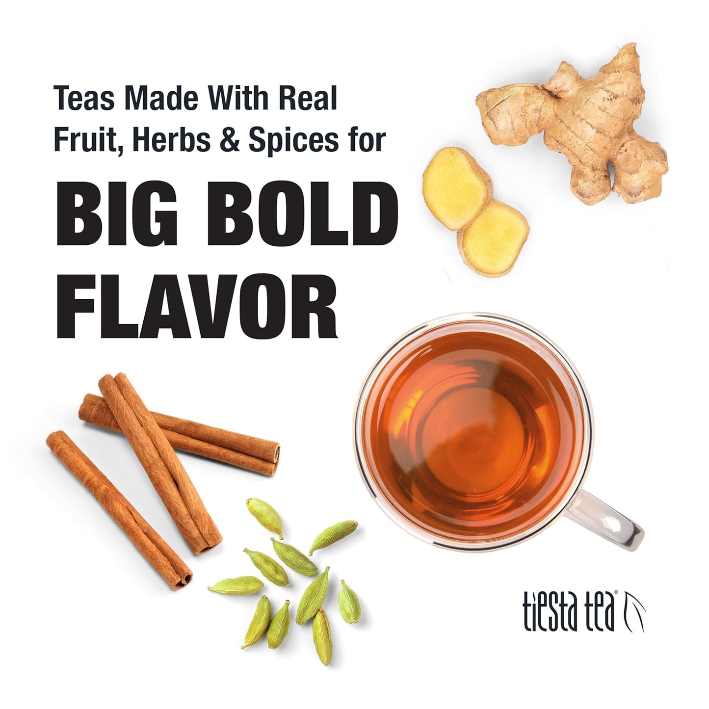 Tiesta Tea - Cozy Chai, Loose Leaf, Spiced Chai Rooibos Tea, Premium Caffeine-Free Herbal Blend, Makes Hot or Iced & Up to 200 Cups, 16oz Resealable Bulk Pouch