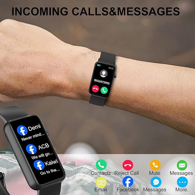 Smart Watch Health Fitness Tracker Watch for Women Men with Heart Rate Blood Oxygen Monitor Sleep Tracker 100+ Exercise Modes