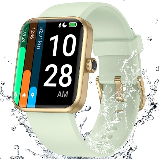 Smart Watch for Women Men, Fitness Tracker Watch with Heart Rate Monitor, Sleep, 5ATM Waterproof Smartwatch Sports Watch Compatible with Android iOS Phones Step Calories Counter