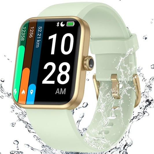 Smart Watch for Women Men, Fitness Tracker Watch with Heart Rate Monitor, Sleep, 5ATM Waterproof Smartwatch Sports Watch Compatible with Android iOS Phones Step Calories Counter