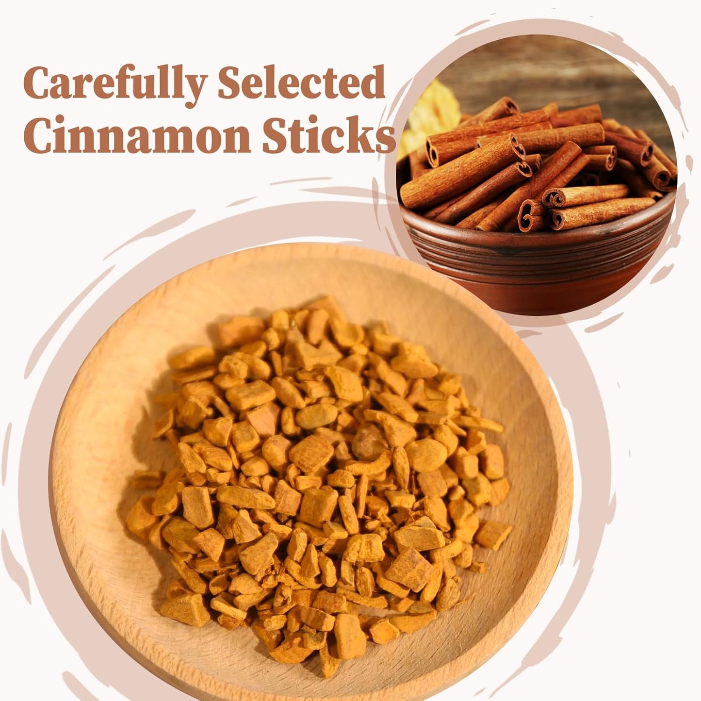 FullChea - Cinnamon Tea bags, 50 Teabags - Natural Cinnamon Sticks Tea for Relaxation - Caffeine-free - Support Better Sleep