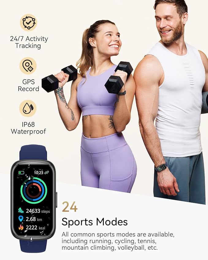 RUXINGX Fitness Tracker Watch for Men/Women, SmartWatch with Sleep/Activity Tracker, Heart Rate Monitor with 20+ Sports Modes, Android Smart Watch for Phones, Smart Fitness Watches for Women/Men