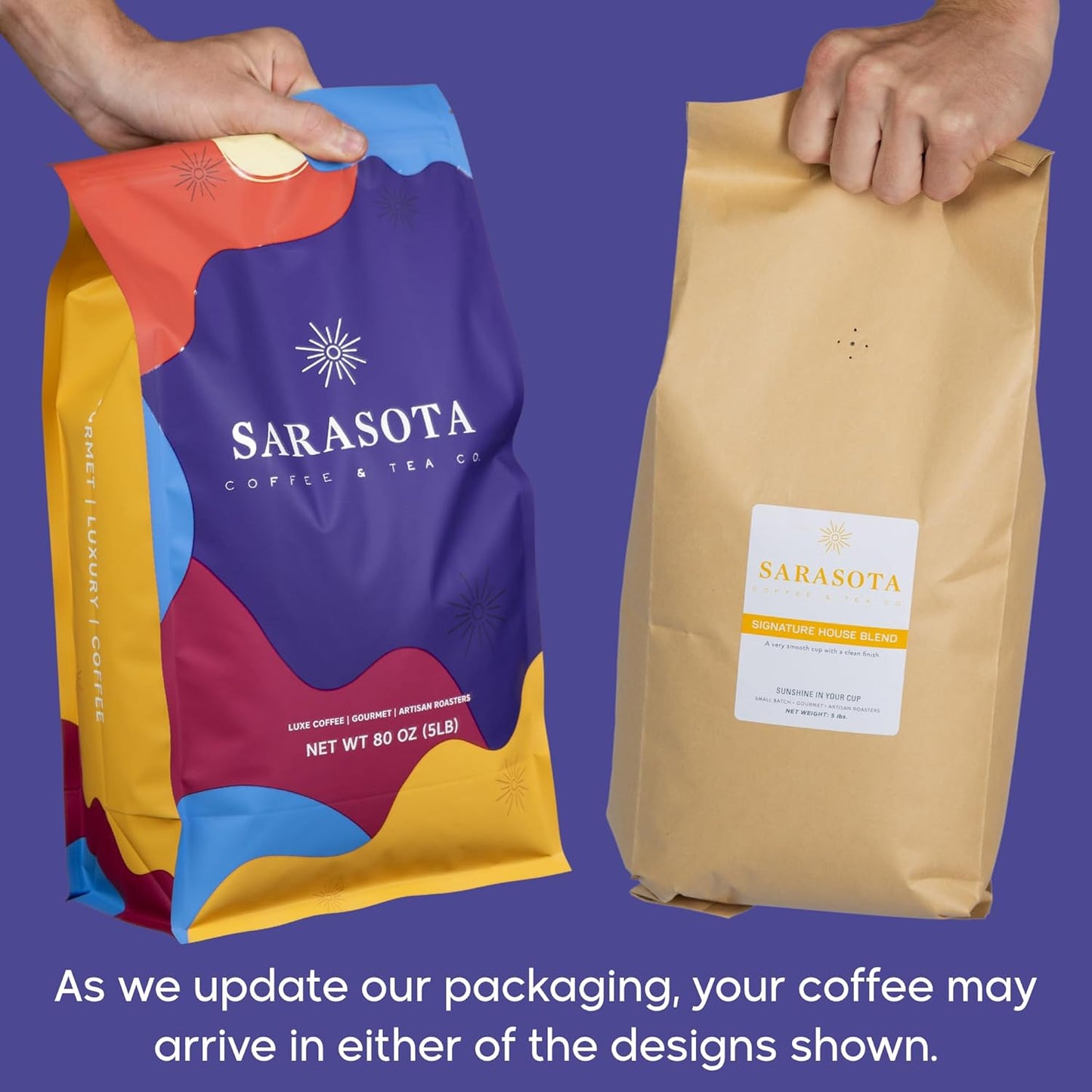 Sarasota Coffee Ground Signature House Breakfast Blend | Medium Roast Gourmet Coffee Grounds | Low Acid, Mold Free, Specialty Grade Bulk Ground | 5lb (80 oz)