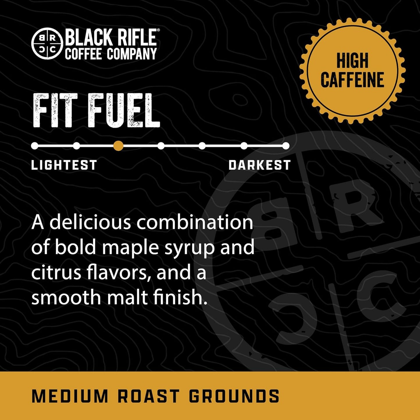 Black Rifle Coffee Company Ground Coffee Medium Roast - Roasted Blend Made from Pure Arabica Beans - Colombian & Brazilian Beans - Veteran Founded & American Made (Fit Fuel, 12oz Bag)