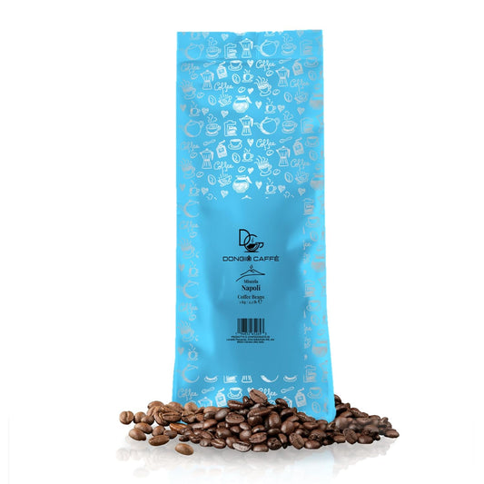 Dongiò Caffè Napoli Blend - Whole Bean Coffee, Dark Espresso Roast, Premium Coffee Quality, 2.2 Pounds (35.2 Oz - Pack of 1), Strong and Incisive Character with Velvety Cream