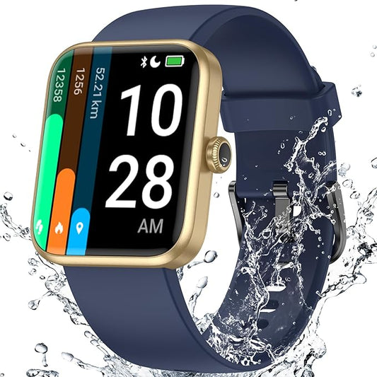 Smart Watch for Women Men, Fitness Tracker Watch with Heart Rate Monitor, Sleep, 5ATM Waterproof Smartwatch Sports Watch Compatible with Android iOS Phones Step Calories Counter