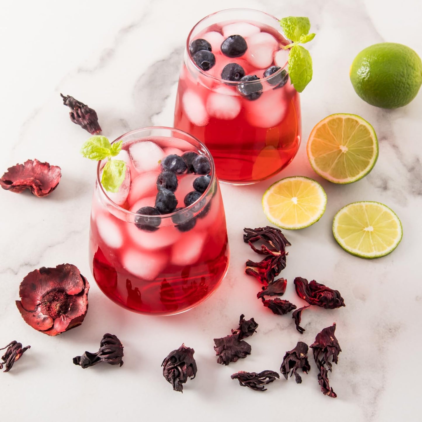 Lynginya Hibiscus Tea, 20 Tea Bags - Premium Hibiscus Leaves - Natural Herbal Tea - Sweet and Sour - No Sugar & No Caffeine