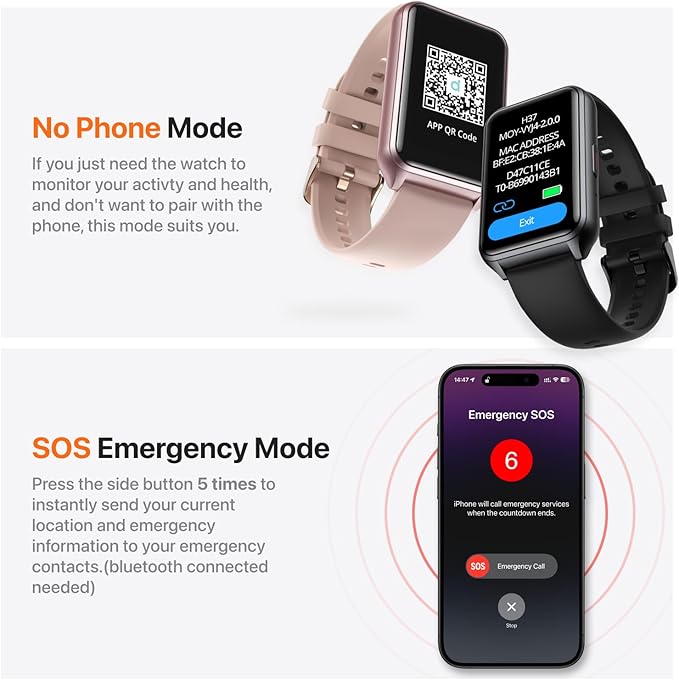 Smart Watch Fitness Tracker with Make Call 24/7 Heart Rate Blood Pressure Sleep Monitor, 100+ Sports Modes, Calorie Step Counter for Walking, IP68 Waterproof, Smart Watches for Women Men