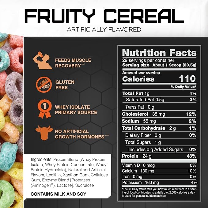 Rivalus Rivalwhey â€“ Fruity Cereal 2lb - 100%