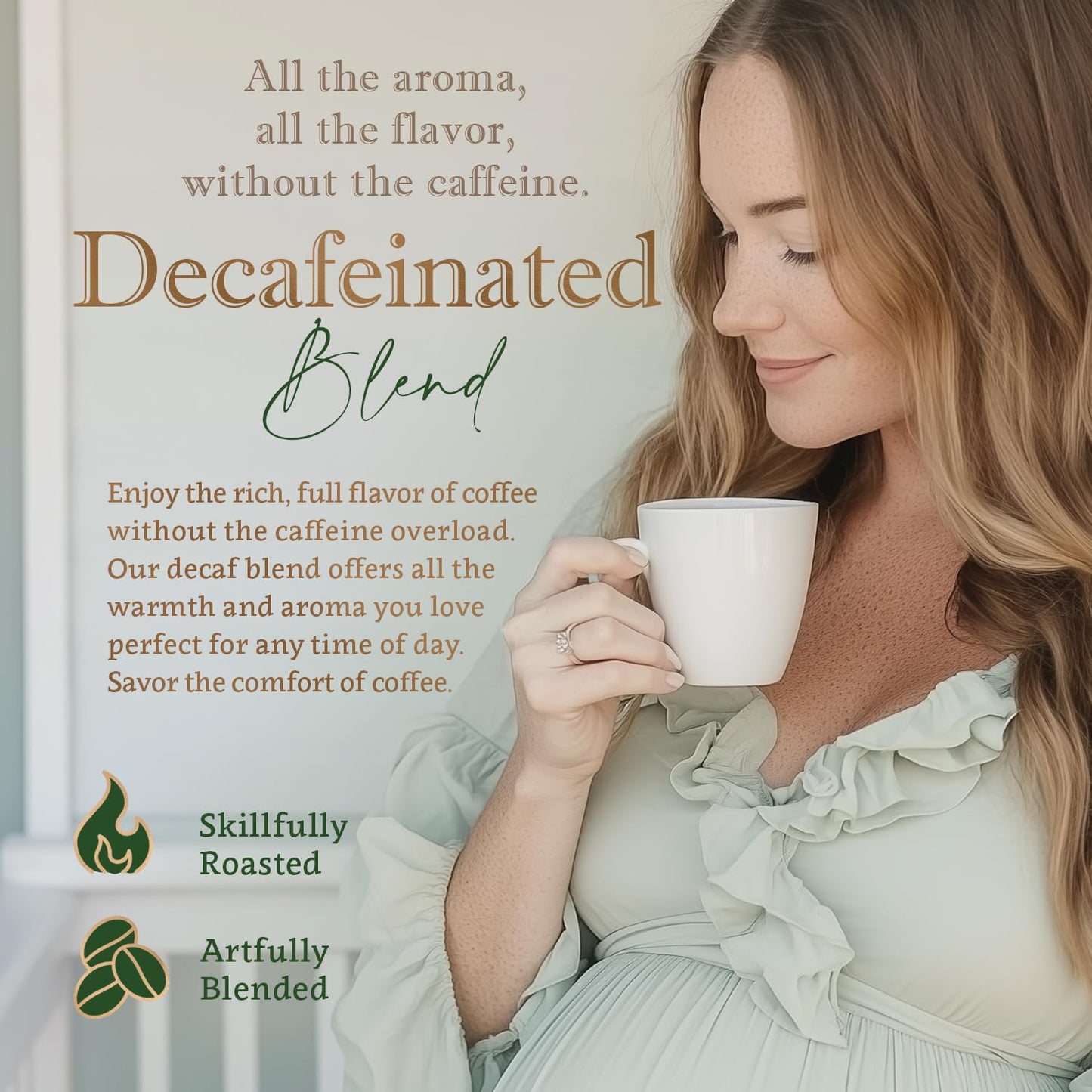 Coffea Flavor Fine Organic coffee -Decaf Whole Bean Coffee | Medium Roast | 100% Arabica Beans | Perfect for Espresso | USDA Certified Organic | Fair Trade | Grown and Roast in the Caribbean |16 Oz