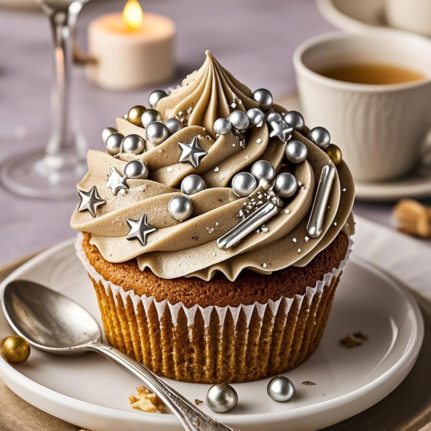 Twisweet Silver Rods Sprinkles, Edible Sugar Sprinkles for Cake Decorating, Candy Rods for Baking Cake Topper Ice Cream Cupcake Cookie Donut Decorations, Wedding Valentines Birthday Party Christmas Easter Supplies (130g/4.58oz)