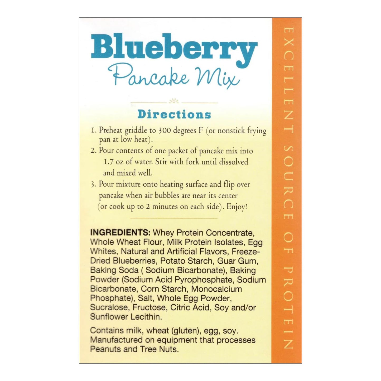 Nutmeg State Nutrition HealthyWise - High Protein Pancake Mix, 15g Protein, Low Carb, Low Calorie, Low Sugar, Healthy Breakfast Meal, KETO Friendly, 7 Servings Per Box (Blueberry, 1 Pack)