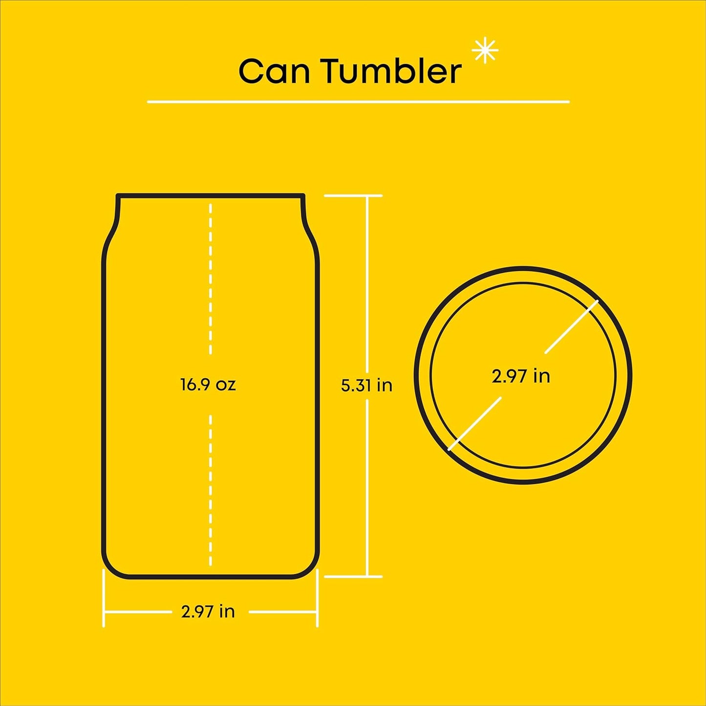 JoyJolt Star Wars Now Playing Collection Tumblers, 16.9oz Classic Can Shape Glass Tumbler Set of 4 w/Glass Straws