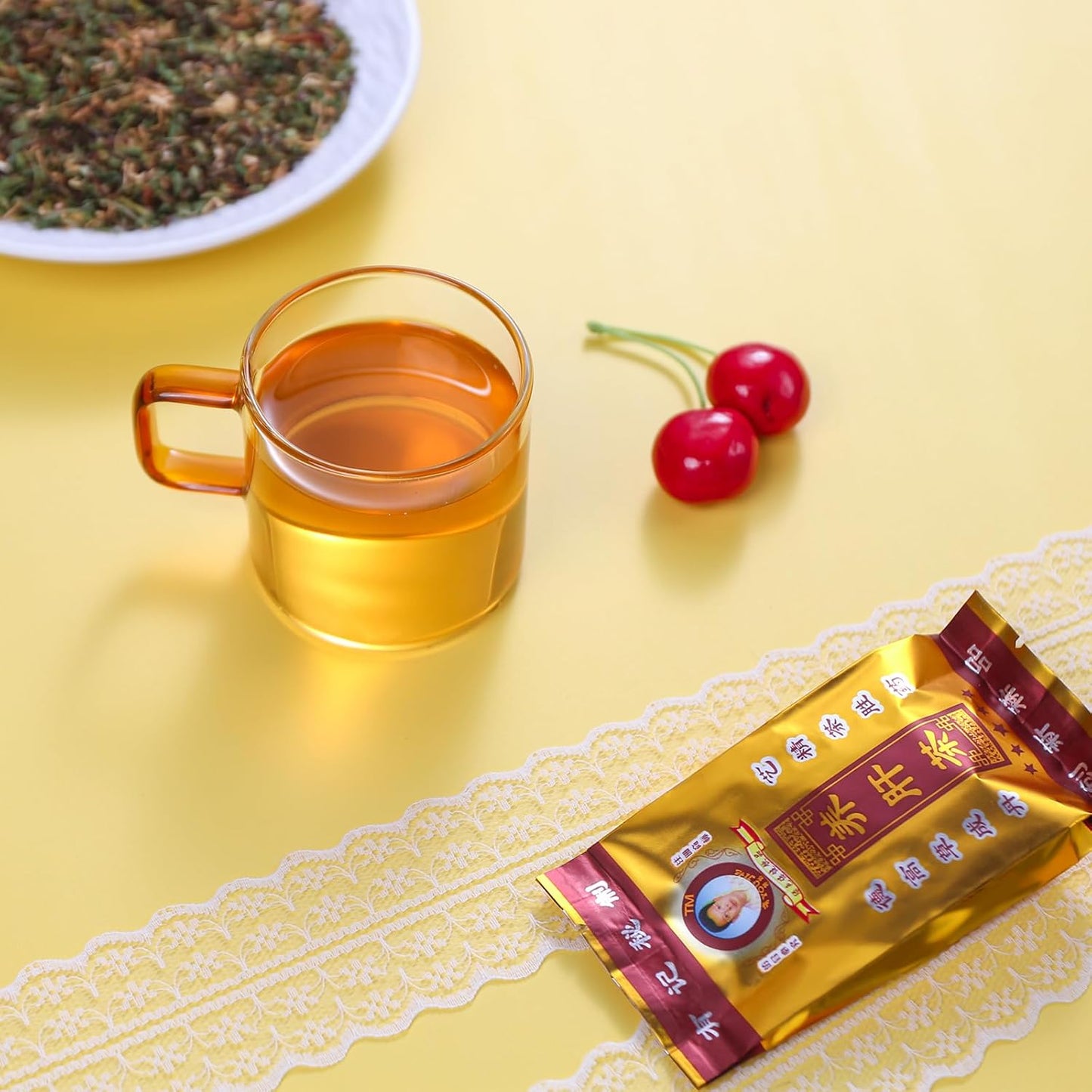 FullChea - Liver Detox Tea - 30 Teabags Herbalism Traditional Chinese Liver Cleanse Tea - Including Chrysanthemum, Jasmine, Mulberry Leaf, Momordica Grosvenor, Yine Abrus