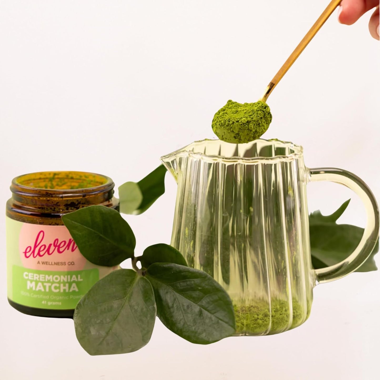 eleven TLC - CEREMONIAL MATCHA POWDER | 100% Organic | Sourced from Japan | GMO Free | 40 Servings