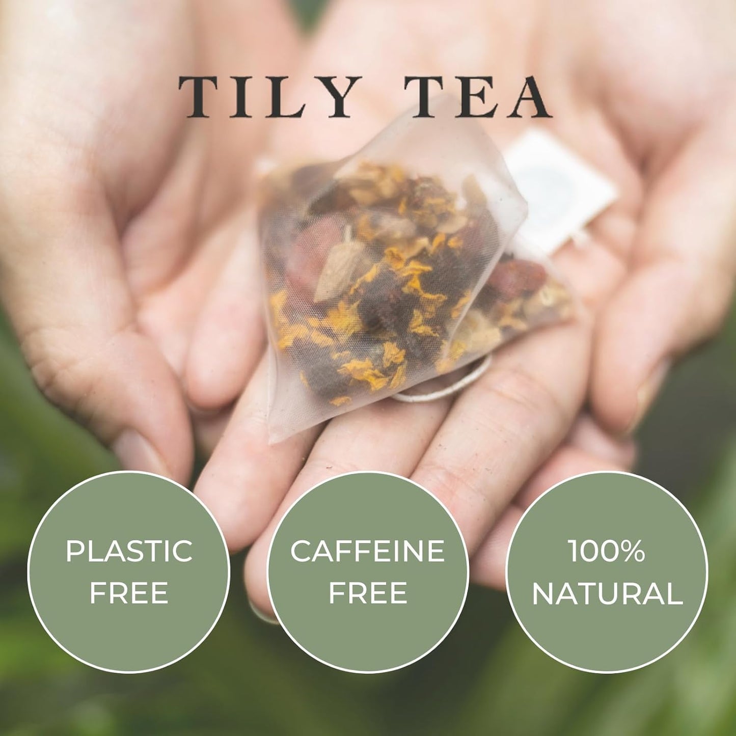 Tily Through The Day Wellness Tea - Antioxidant-Rich Herbal Tea - Caffeine Free - 10 Plastic-Free Teabags
